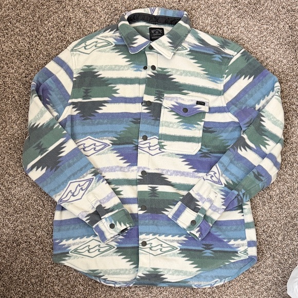 Billabong Other - Billabong Fleece Patterned Shirt Jacket